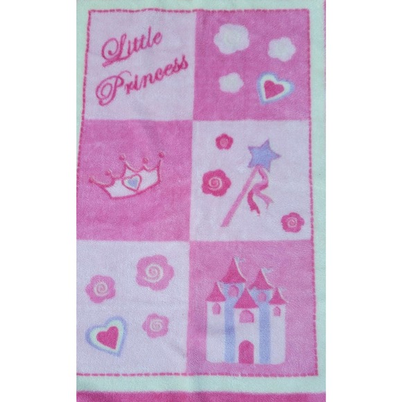 Vtg Little Princess Baby Toddler Blanket - Picture 2 of 2